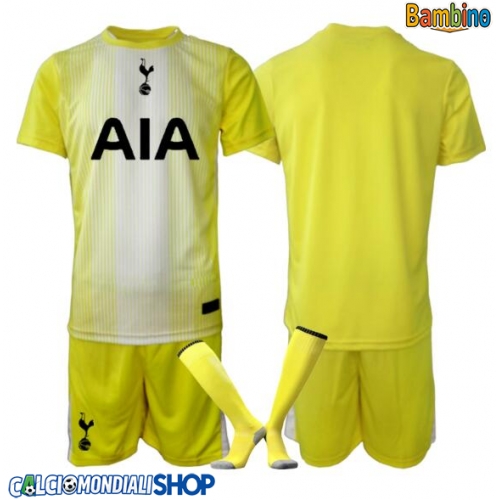 Maglie da calcio Tottenham Hotspur Portiere Terza Maglia Bambino 2025-26 Manica Corta + Pantaloni corti)